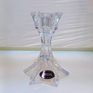 Crystal candle holder 4in. 24% lead made in the USA